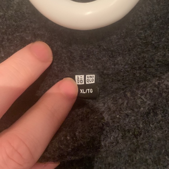 Fabulous Fuzzy Charcoal Grey Wool Blend Throw from Uniqlo SZ XL 🔥 - Picture 3 of 5